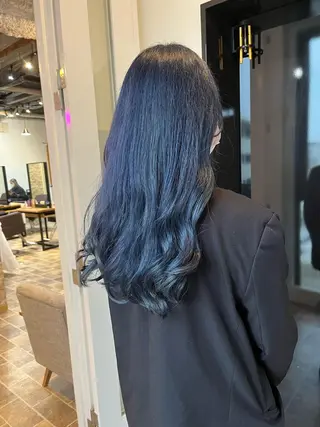 ロング カラー ヘアカラー&縮毛矯正 STAR☆RIVERのヘアスタイル