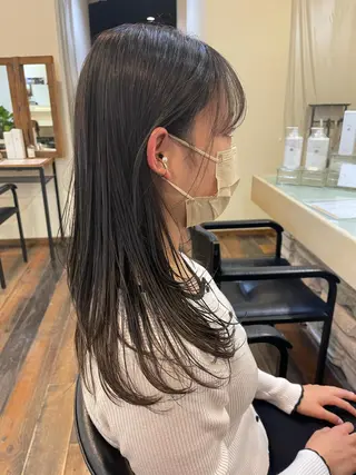 セミロング カラー 梶原 真帆のヘアスタイル