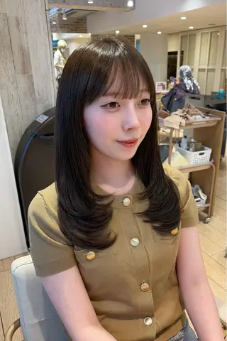 ロング 似合わせカット⌇ヘア セット⌇A i‎🤍のヘアスタイル