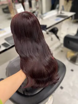 ロング カラー ヘアアレンジ ♥️暖色支持多数 ♥️銀座 mioのヘアスタイル