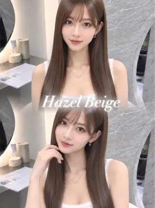 セミロング カラー ヘアアレンジ 🖤kana韓国ヘア 艶髪カラー特化🖤のヘアスタイル