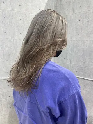 ロング ハイトーン/メンズ 水野翔太のヘアスタイル