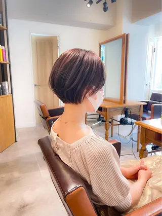 ショート 水田吉亮/髪質改善/ 縮毛矯正/レイヤーのヘアスタイル