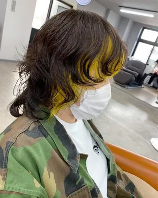 ミディアム カラー パーマ (産休中)磯野 風香 ReCharme新保のヘアスタイル