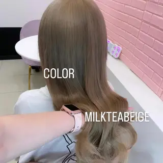 ロング カラー エクステ🩵ブリーチ 韓国ヘア🩵KAEのヘアスタイル