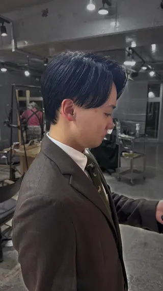 ミディアム メンズ Kaho【mens/ ブリーチ/パーマ】のヘアスタイル
