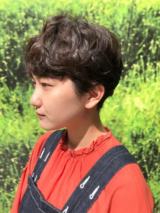ショート パーマ 千葉 郁也のヘアスタイル