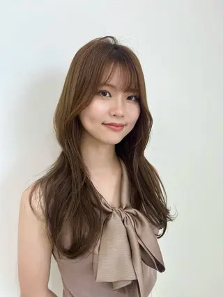 セミロング カラー 赤み消しカラー 🩵かりんのヘアスタイル