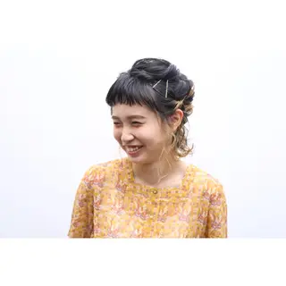 ヘアアレンジ レイヤーカット ベージュカラー/小島のヘアスタイル
