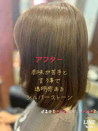 ミディアム カラー 織田 英之のヘアスタイル