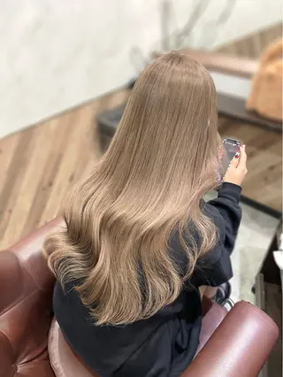 ロング カラー 🫧あ お🫧 心斎橋のヘアスタイル