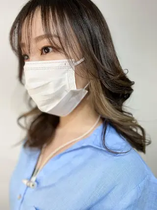 ロング カラー レイヤーカット 赤み消し　店長/大和のヘアスタイル