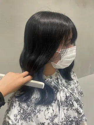 セミロング ハイトーン/艶カラー 💎モエのヘアスタイル