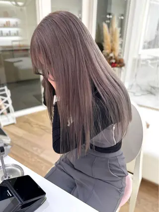 ロング カラー NANO/ ブリーチ×レイヤーのヘアスタイル