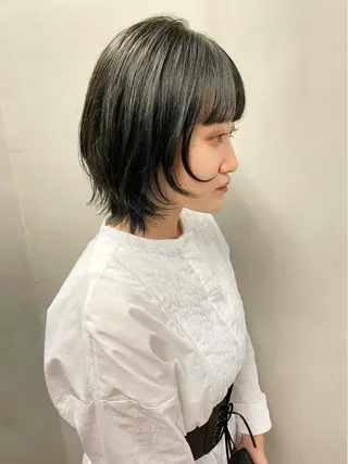 ミディアム カラー パーマ ヘアアレンジ メンズ キッズ ネイル マツエク・マツパ tatsumi/ボブ ウルフ/レイヤーのヘアスタイル