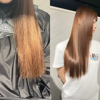 ロング 髪質改善×縮毛矯正 ×艶カラーNAOのヘアスタイル
