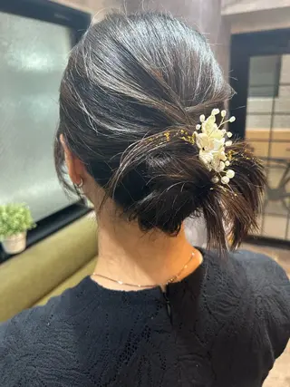 ミディアム ヘアアレンジ SHANTi 飯塚 ヘアセット/髪質改善のヘアスタイル