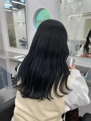 ロング カラー ヘアアレンジ 縮毛矯正/髪質改善/ ブリーチ毛/木元渓太のヘアスタイル
