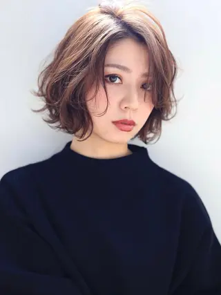 ショート パーマ ハラダユウカ flower西明石店のヘアスタイル