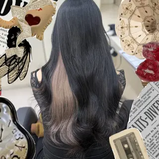 セミロング カラー ヘアアレンジ 🌈くれは🎨デザイ ン🌟ダメージレスのヘアスタイル