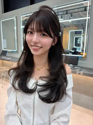 セミロング カラー ヘアアレンジ 【博多髪質改善】 吉村　清志のヘアスタイル