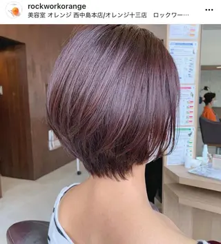 ショート ORANGE オレンジのヘアスタイル