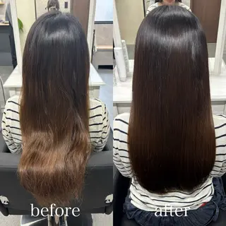 ロング かがみ/メンテナンス カット無料のヘアスタイル
