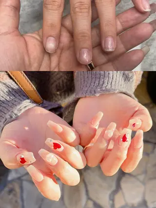 セミロング めぐみのネイルサロン スタッフ練習のネイルデザイン