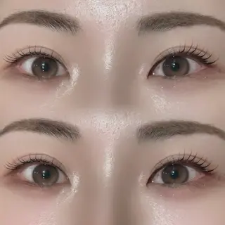 マツエク・マツパ 韓国風艶髪カラー× 束感まつ毛🎀美雨のマツエク・マツパデザイン