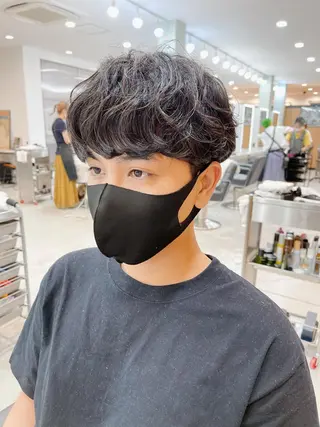 ショート パーマ メンズ メンズパーマ タカキリョウのヘアスタイル