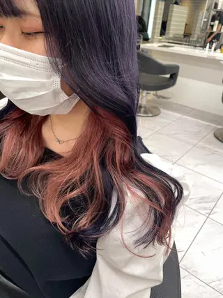 セミロング カラー *モデル募集🤍横浜 透明感カラー🫧のヘアスタイル