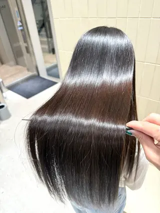 ロング パーマ ヘアアレンジ 縮毛矯正/髪質改善/ ブリーチ毛/木元渓太のヘアスタイル