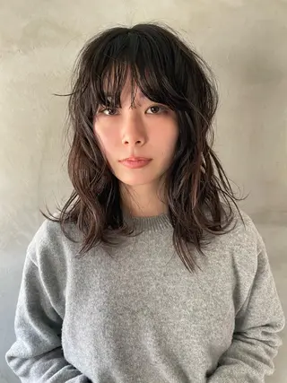 ミディアム 🍁ボブパーマ.レイ ヤーボブ🍁陸来のヘアスタイル