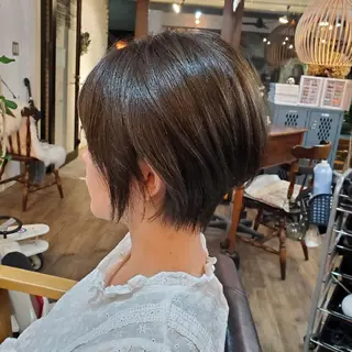 ショート カラー 韓国風レイヤーカット 上手く丁寧早い/マツのヘアスタイル
