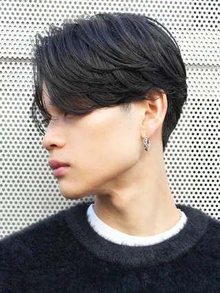 ミディアム パーマ メンズ 原宿/メンズパーマ 悠里のヘアスタイル