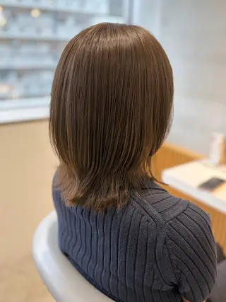 ミディアム カラー ヘアセット/レイヤー 縮毛矯正/はるか🎀のヘアスタイル