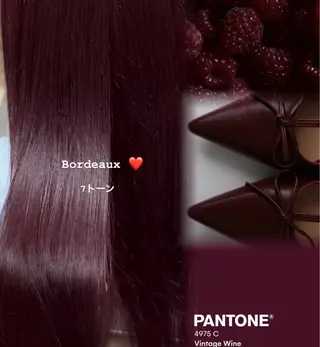 ロング カラー 森本 麻比のヘアスタイル