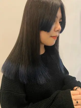 ロング カラー やました もえかのヘアスタイル