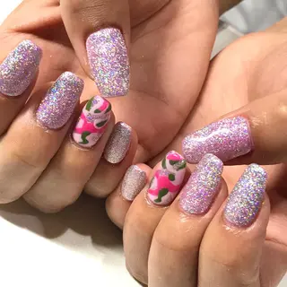 ネイル 渋谷／チップ長さ出し 👑アプレgel-xのネイルデザイン