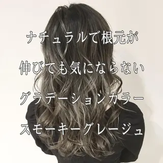 セミロング カラー 髪質改善カラー韓国風 レイヤーtudaのヘアスタイル