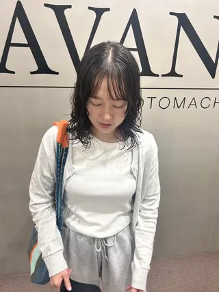ミディアム パーマ ⭐︎ にぃ⭐︎のヘアスタイル