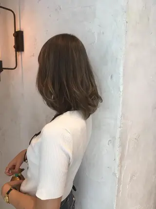 ミディアム カラー 髪質改善✨艶髪✨ 古寺隆佑のヘアスタイル
