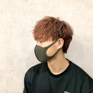 ショート カラー パーマ ヘアアレンジ メンズ キッズ ネイル マツエク・マツパ エビスザキレン/メン ズ/心斎橋🌳のヘアスタイル