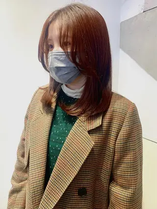 ミディアム カラー Kureha/ネイル トレンドヘアのマツエク・マツパデザイン