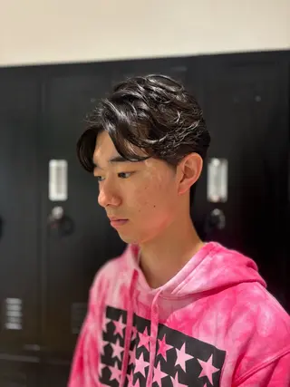 パーマ メンズ 大澤 琉聖のヘアスタイル