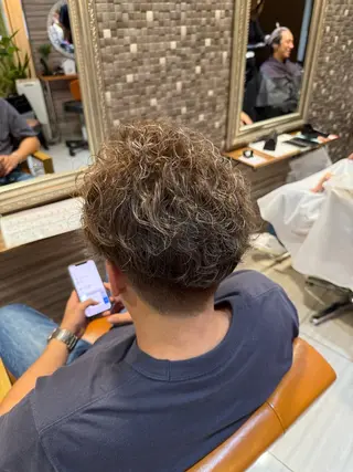 ショート カラー パーマ メンズ 🫧艶髪職人/相模 大野/新井公輔🫧のヘアスタイル