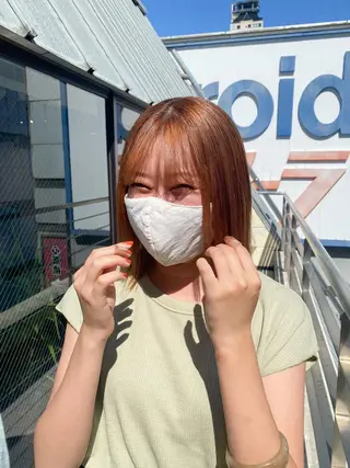 ミディアム カラー パーマ ヘアアレンジ メンズ レイヤーカット×髪質 改善🇰🇷シオリのヘアスタイル