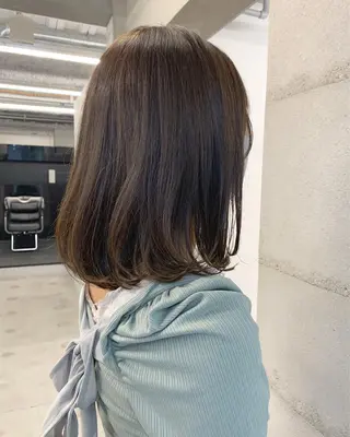 ミディアム カラー 透明感カラー✂︎ /縮毛矯正/YUKAのヘアスタイル