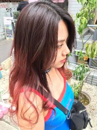 セミロング カラー パーマ ヘアアレンジ メンズ キッズ ネイル マツエク・マツパ 神山 昌子のヘアスタイル