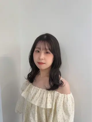 ミディアム 透明感カラー🫧 🍒久留米美容室のヘアスタイル